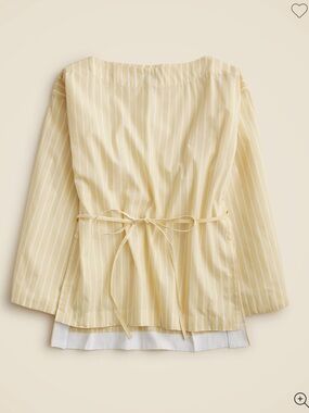 NWT J Crew Ciel top in striped cotton poplin